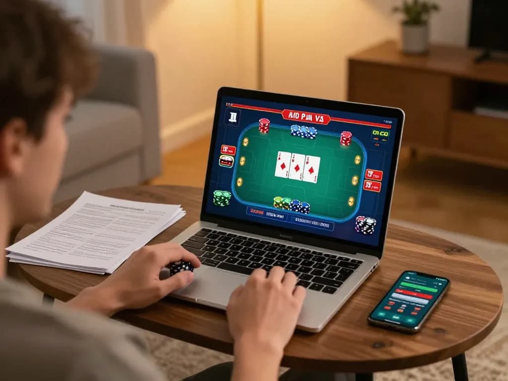 Engaging online gaming experience at u888poker with thrilling poker gameplay on laptop