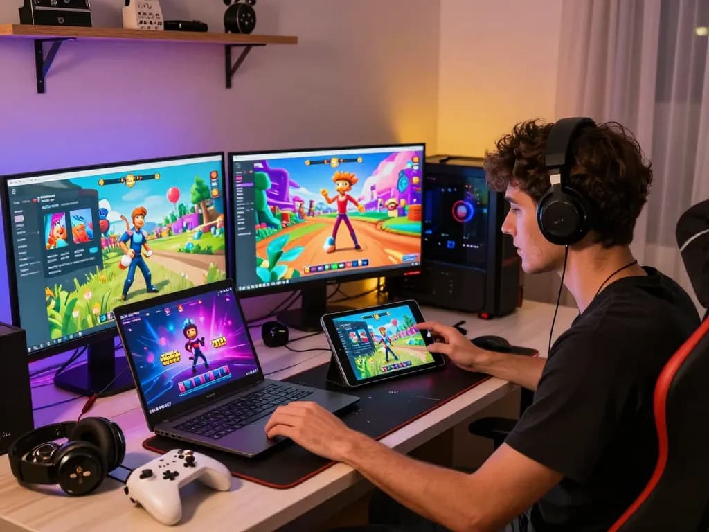 Engaging scene of players enjoying popular porn games HTML in a vibrant gaming setup showcasing interactive experiences.