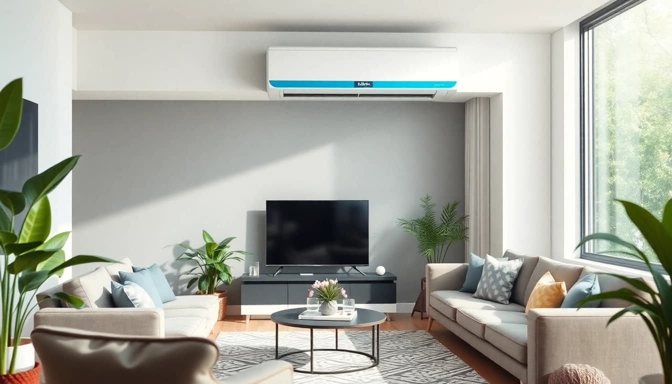 Install a Daikin mini split AC for efficient cooling in a stylish home setting.