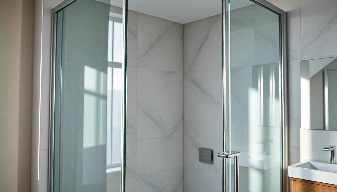Installieren Sie die sonni Duschkabine in einem modernen Badezimmer, das Design und Eleganz kombiniert.