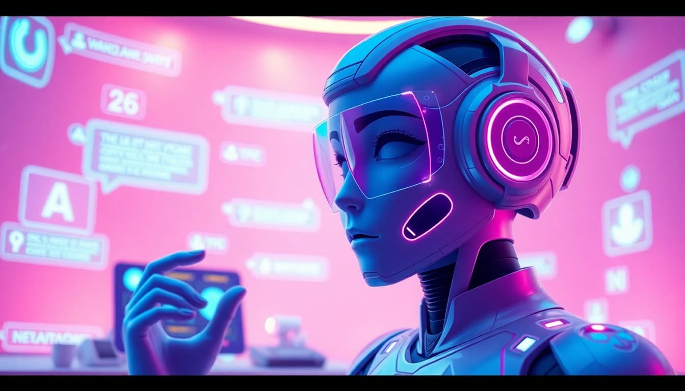 Interactive NSFW character AI chat interface showcasing advanced technology and a vibrant atmosphere.