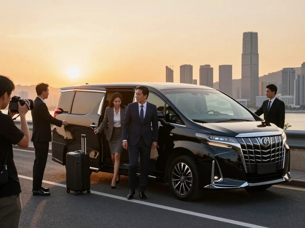 Trải nghiệm sự sang trọng với cho thuê xe Toyota Alphard tại một khung cảnh đô thị tuyệt đẹp, thể hiện sự thanh lịch và thoải mái.