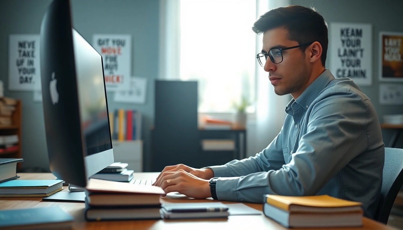 Engage with online exams help in a focused study environment with books and technology.