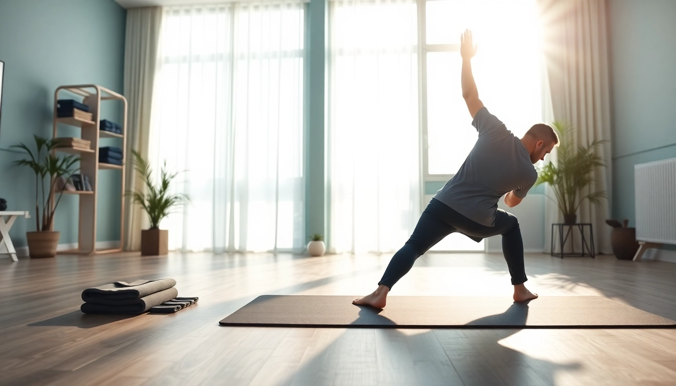 Learn how to relieve back pain through exercises demonstrated by a physiotherapist in a bright therapy studio.