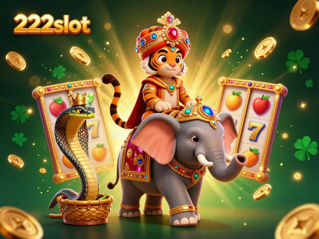 Bermain slot di 222slot dengan permainan hiburan menarik dan simbol keberuntungan.