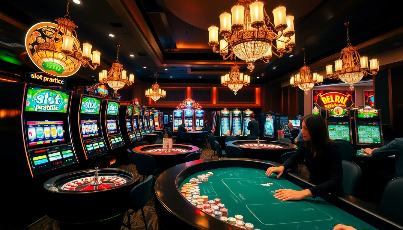 Engaging players enjoying slot pragmatic games in a vibrant casino atmosphere.