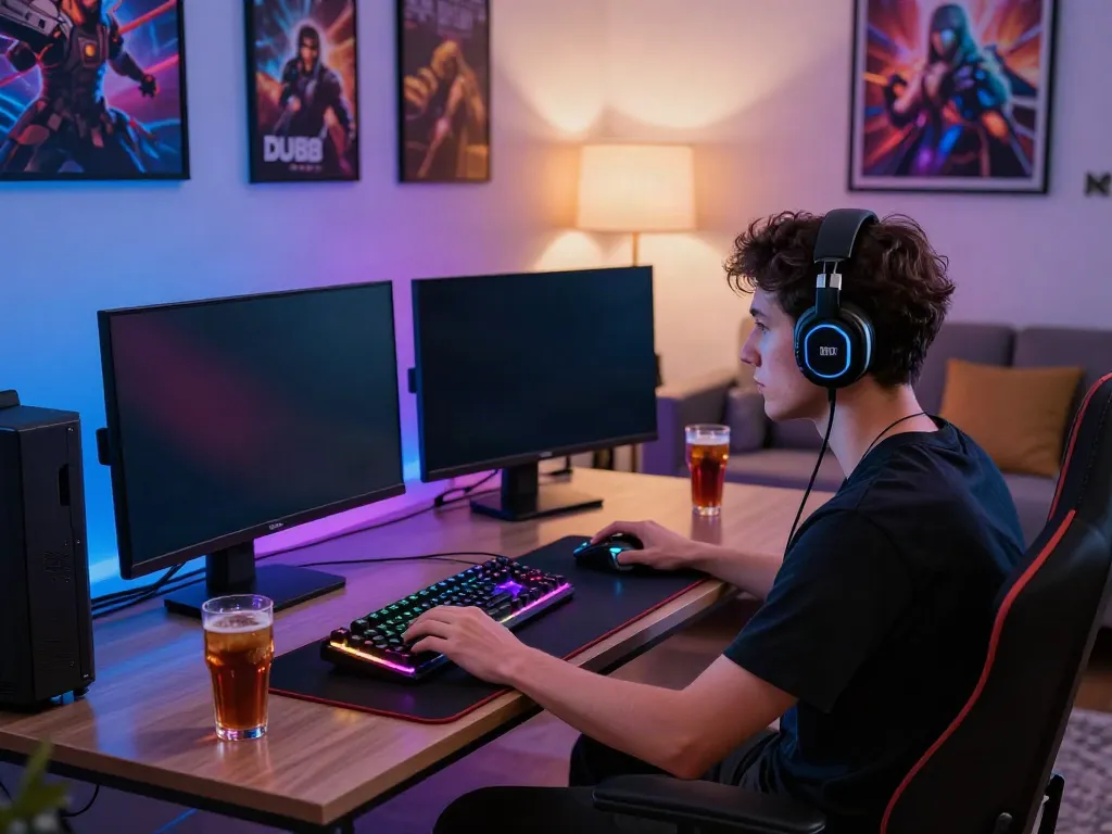 Engaging gaming experience on DU88 platform in a modern living room.