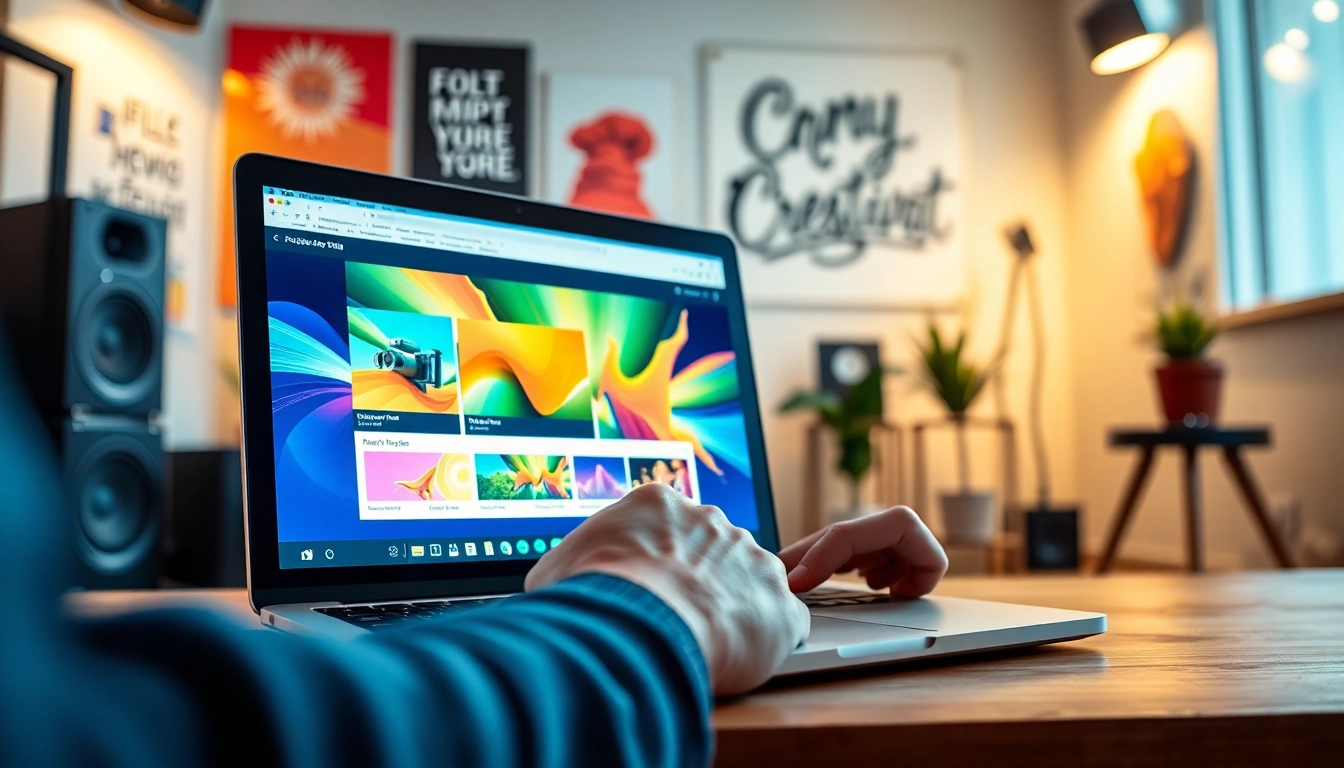 Generate captivating videos with Veo using intuitive software in a creative workspace.