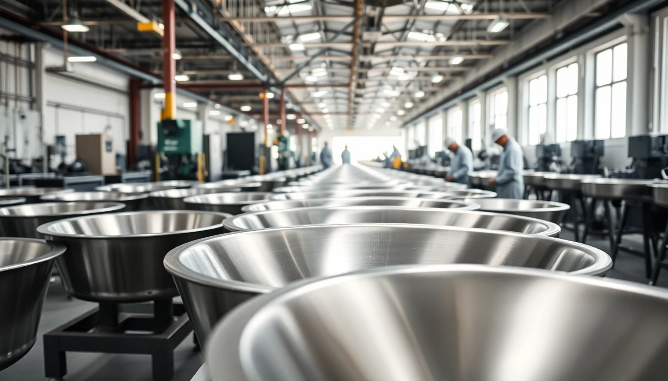 Explore the stainless steel basin factory showcasing high-quality manufacturing processes.