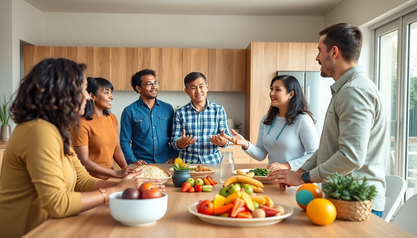 Learn about intermittent fasting with a diverse group engaged in health discussions.