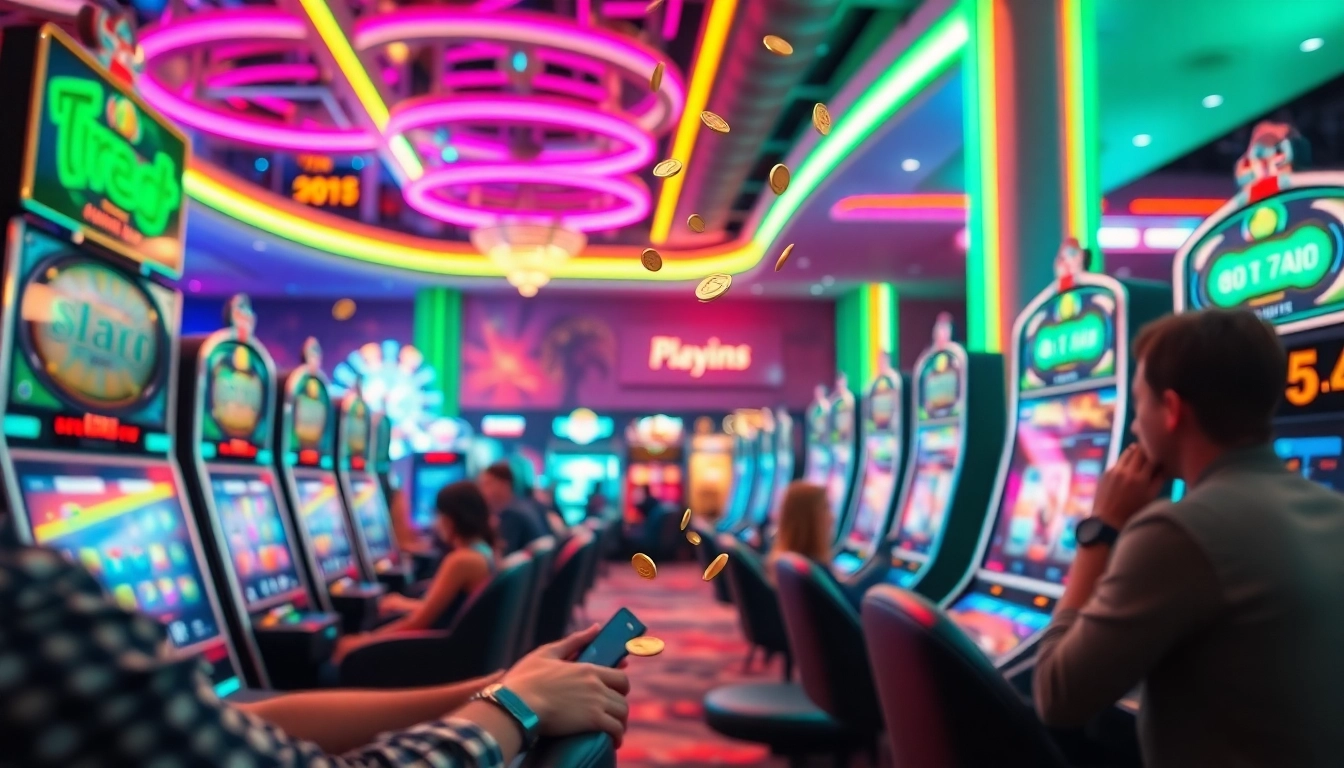 Menampilkan permainan slot bet 50 perak yang mengasyikkan dengan kegembiraan dan suasana kasino.