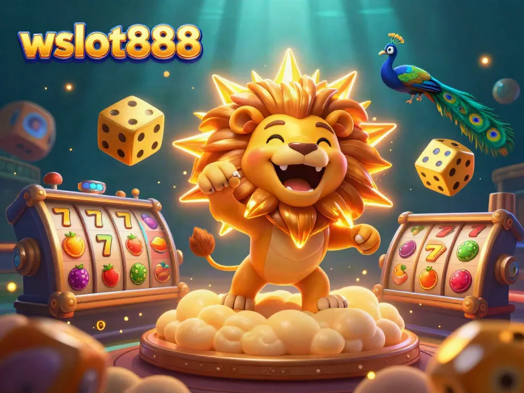 Rasakan pengalaman bermain di wslot888 dengan simbol slot gacor, jackpot, dan karakter kasino yang ceria.