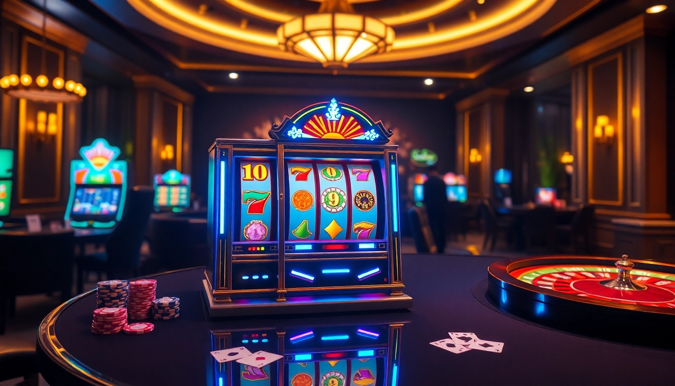 A thrilling gaming moment at jamuslot alternatif with players enjoying vibrant slot machines.