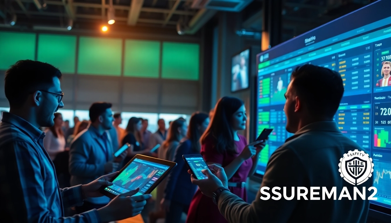 SUREMAN2 betting platform showing excited users enjoying online games in a modern setting
