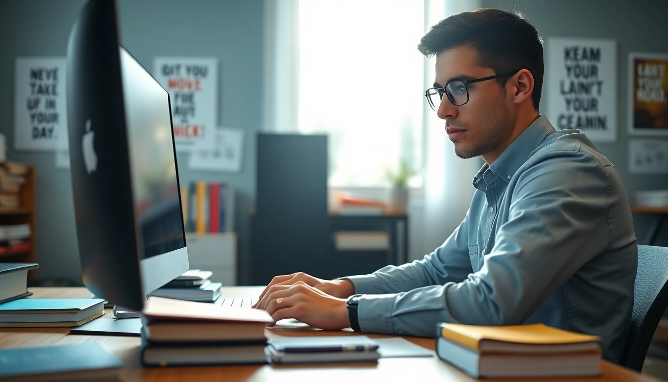 Engage with online exams help in a focused study environment with books and technology.