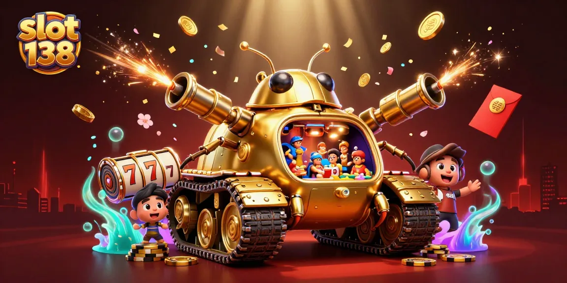 Play exciting games with slot 138, featuring jackpots and vibrant casino elements.