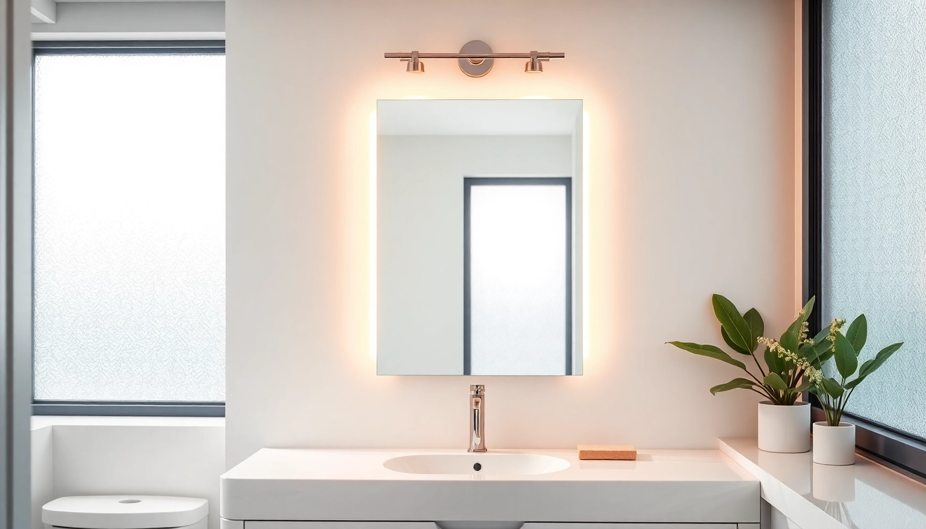 Illuminate your bathroom with a modern mirror light mirror that enhances elegance and style.