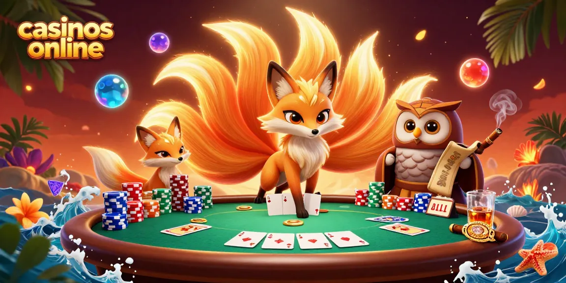 Disfruta de los mejores casinos online con emoción en esta ilustración vibrante y colorida.