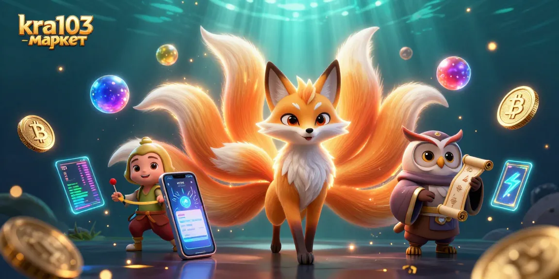 Engage in lively casino gaming with kra103 маркет featuring vibrant characters and crypto elements.