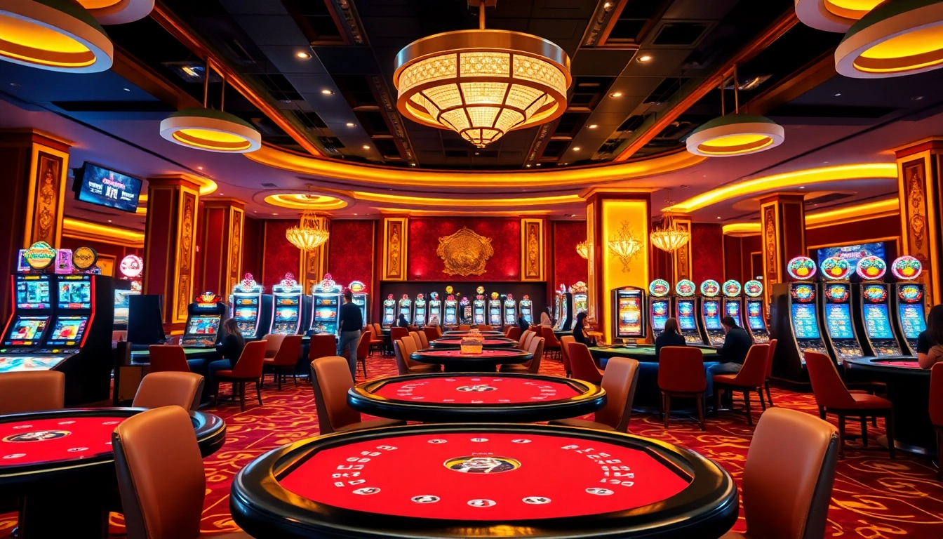 Experience a vibrant non Uk Casino atmosphere with luxurious gaming setups and engaging players.