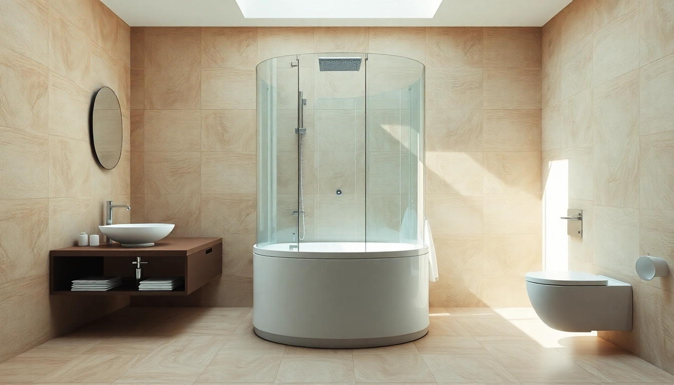 Erleben Sie die sonni Duschkabine in einem modernen, eleganten Badezimmer-Design.
