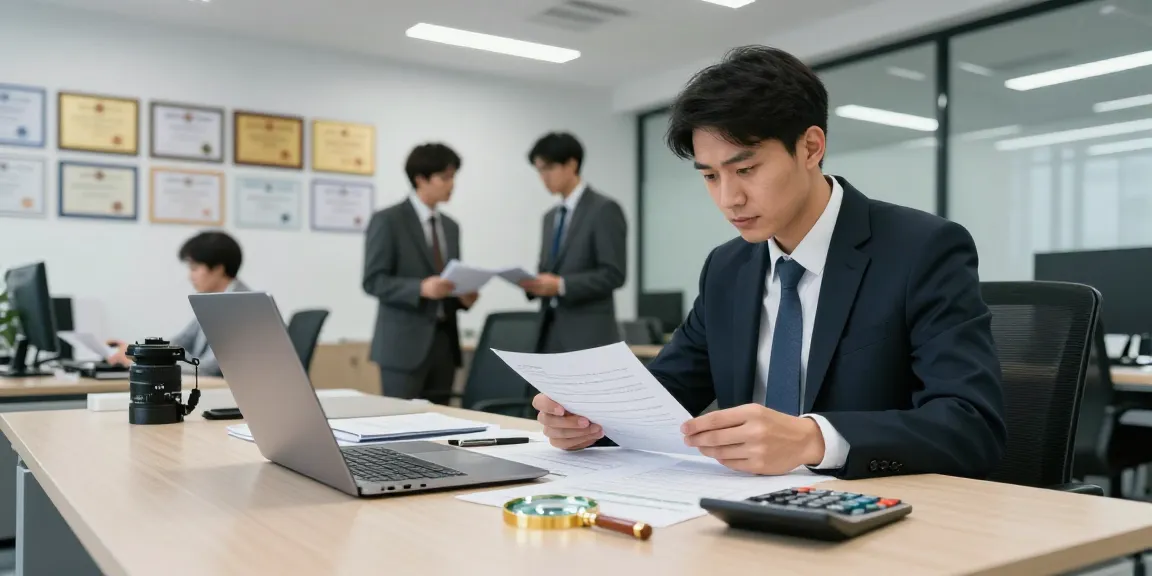 Proses audit forensik di aafikotacirebon.org dengan auditor profesional meninjau dokumen di kantor modern.