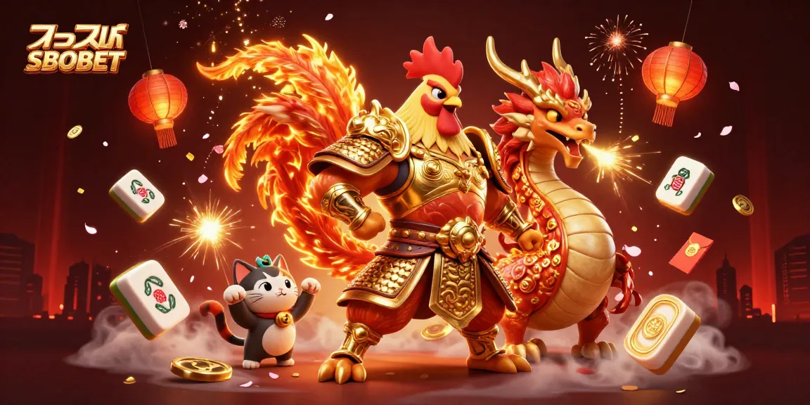 Bet on แทงบอล SBOBET with a dynamic illustration showcasing exciting characters and elements from the gambling scene.