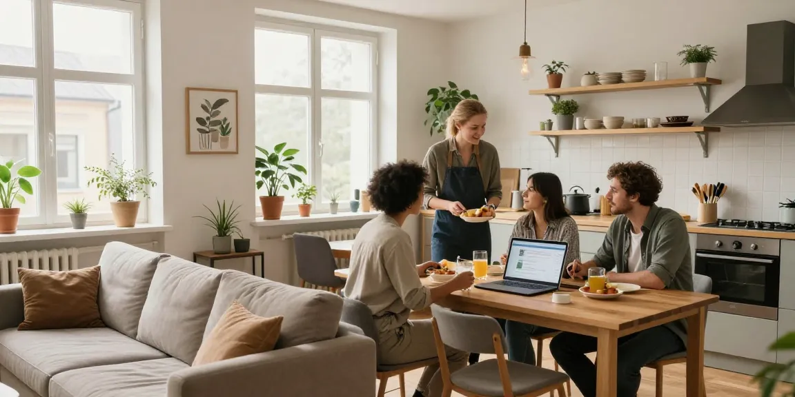 Modernes Monteurzimmer Hannover mit gemütlicher Atmosphäre und Arbeitsbereich für Geschäftsreisende.