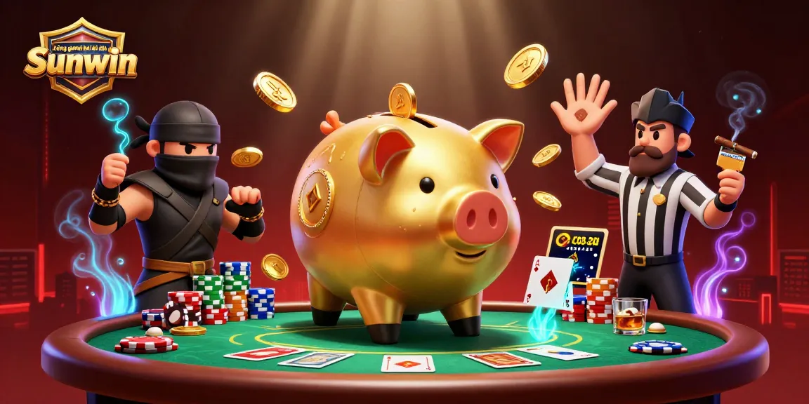 Experience exciting play at Cổng game bài đổi thưởng Sunwin, featuring engaging characters and vibrant casino elements.