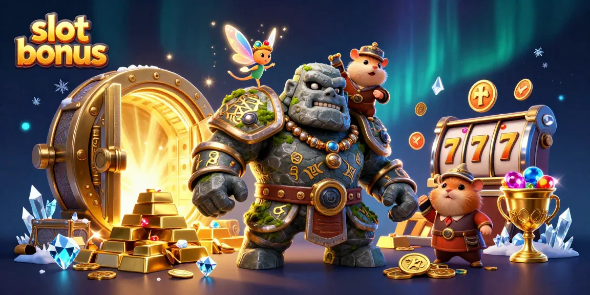 Experience the excitement of slot bonus games with magical 3D characters and treasures.