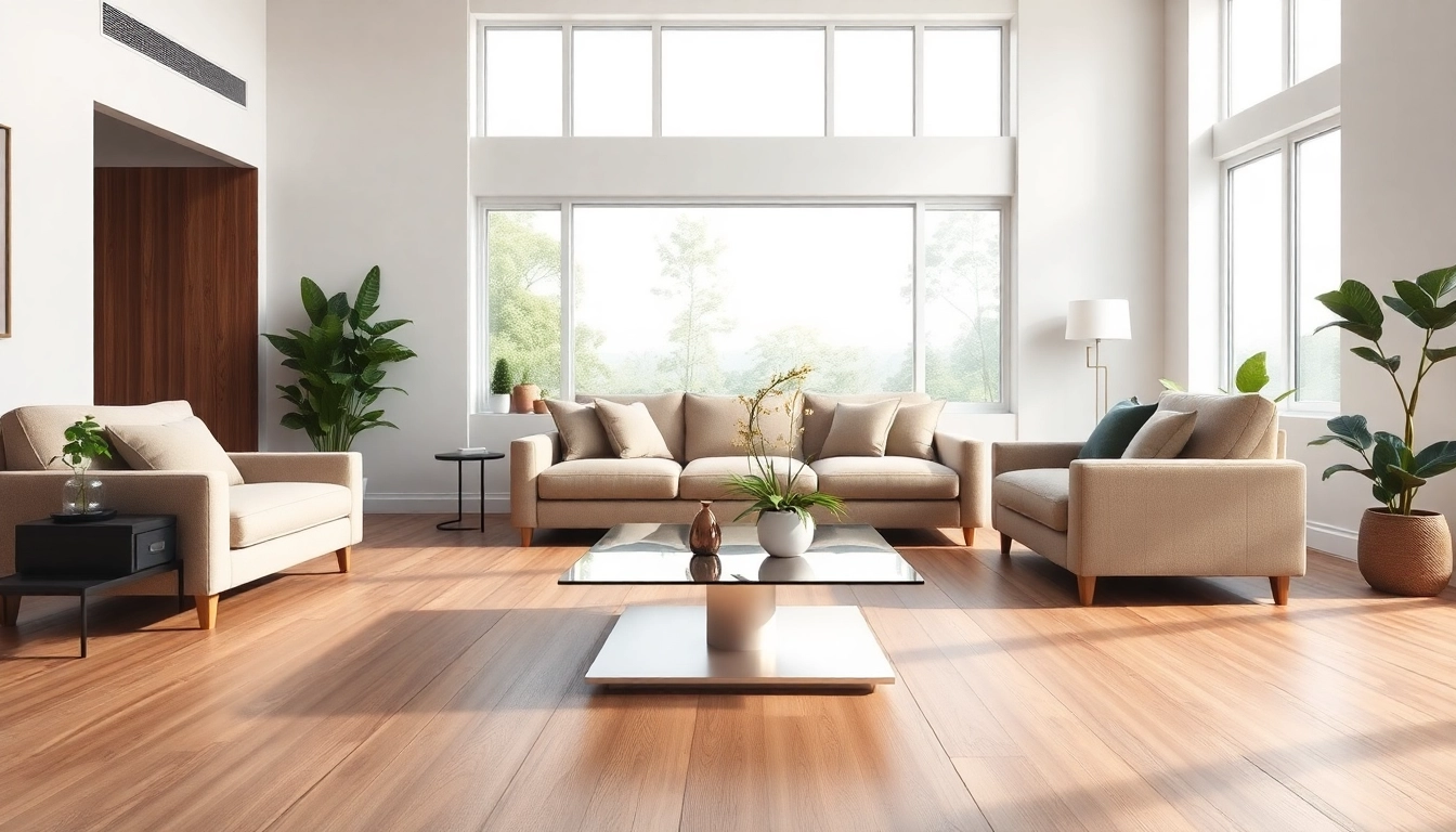 LVP flooring enhancing a stylish living room with natural light and cozy decor.