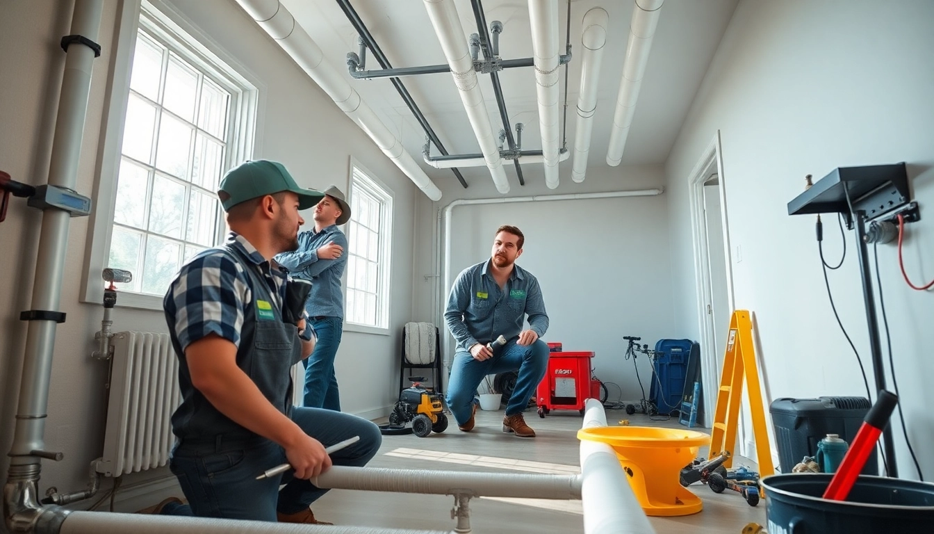 Whole house repiping services Clearwater FL showcased by a skilled plumbing team at work.