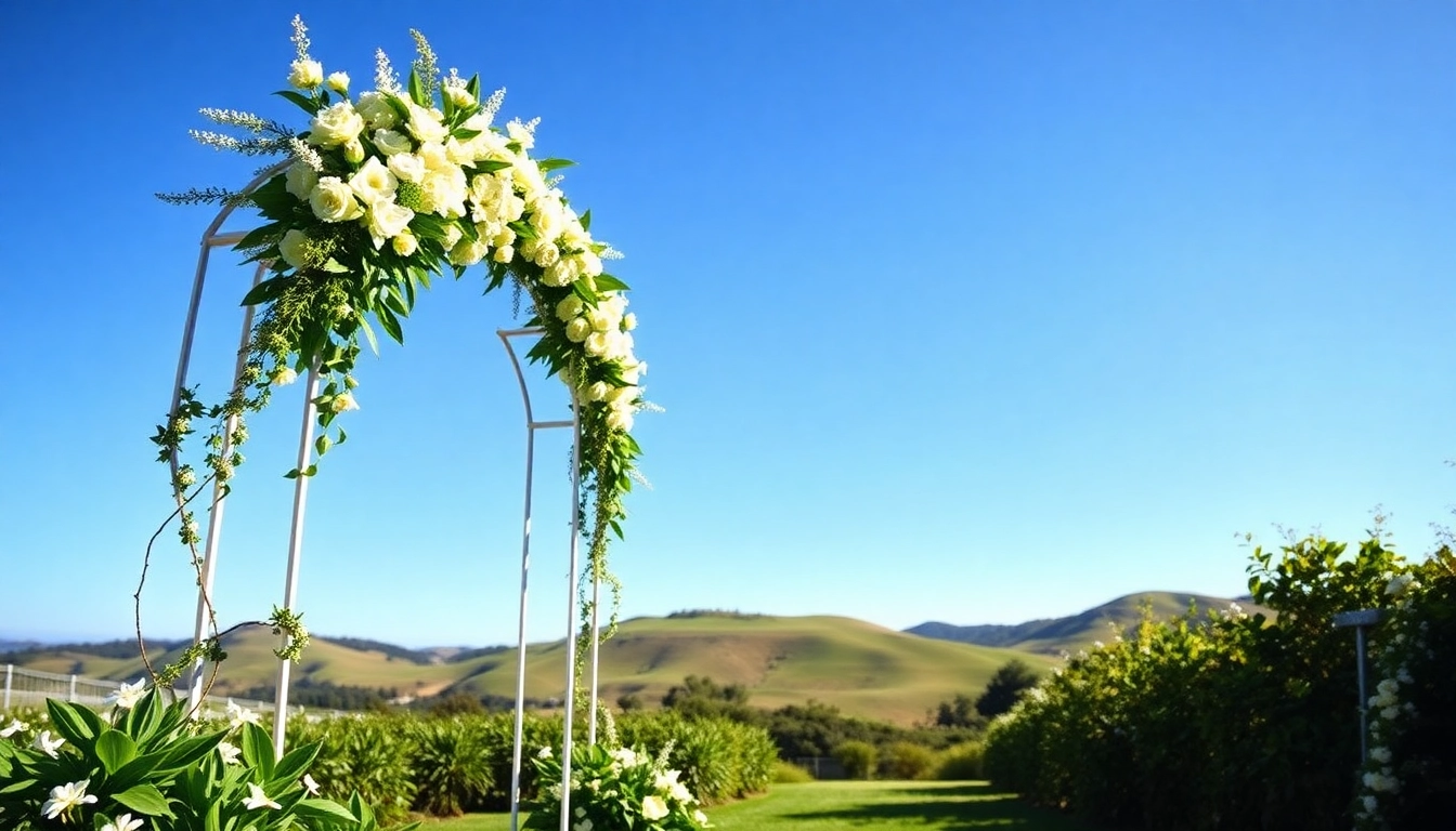 Wedding venues northern California showcasing a beautiful outdoor setup with floral decorations.