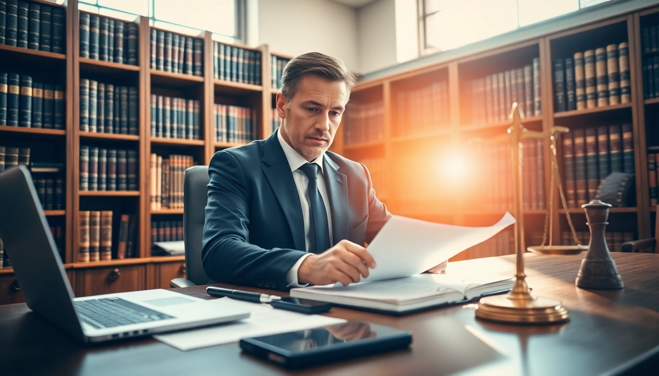 Besprechung über Untreue Strafrecht in einer professionellen Kanzlei mit juristischen Büchern.