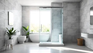 Genießen Sie die sonni Duschkabine mit elegantem Design und stilvollen Glasoberflächen in einem modernen Badezimmer.