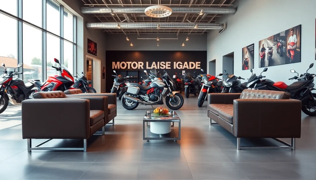 Möchten Sie motorrad leasing? Besuchen Sie unser modernes Büro mit Motorrädern zur Auswahl.