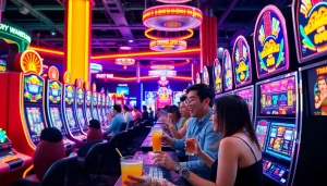 Menyaksikan aksi mendebarkan pada pakde4d slot dengan pemain bersemangat dan mesin slot bergaya cerah.