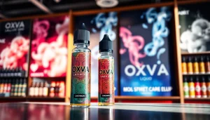 Oxva Liquid stilvoll präsentiert in einem modernen Verpackungsdesign.