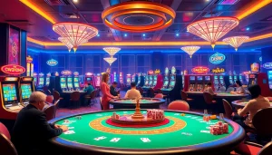 KJC AC 3 immersive casino experience with thrilling tables, dice, and slot machines.