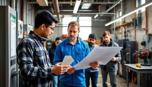 Electrician trade school Colorado students learning hands-on skills in a diverse training environment.