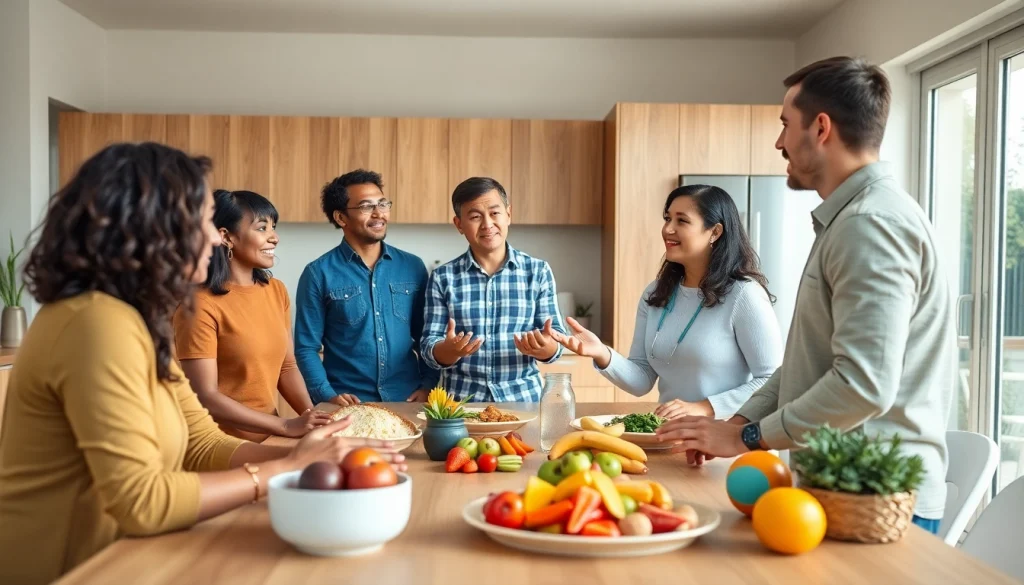 Learn about intermittent fasting with a diverse group engaged in health discussions.