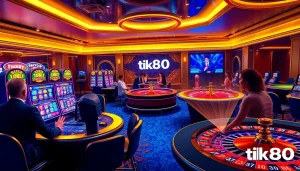 Người chơi thưởng thức các trò chơi tại casino trực tuyến tik88 với các bàn chơi sinh động và máy xèng.