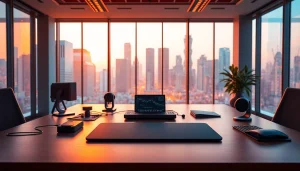 Showcasing ar triggers in a modern workspace, highlighting technology and innovation.