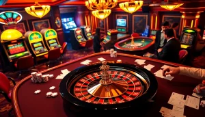 Experience the thrill of the 8kbet link mới with dynamic casino visuals featuring roulette and poker.