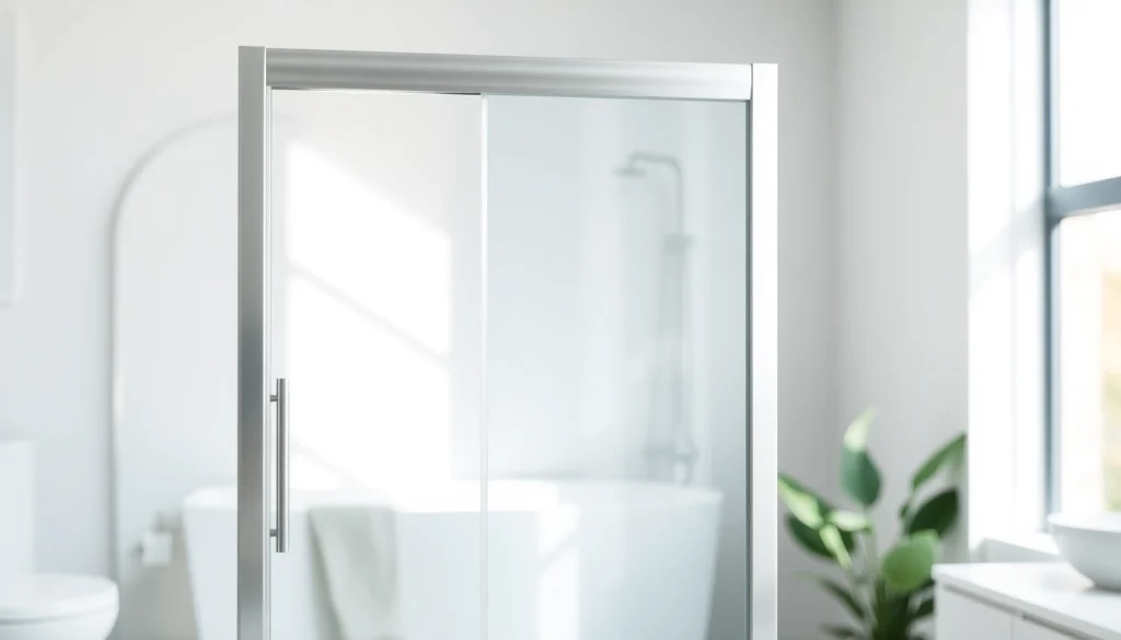 Stylish shower screen door featuring a sleek design in a modern bathroom setting.