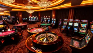Experience the thrill of QQ88 with vibrant casino tables and high-stakes action.