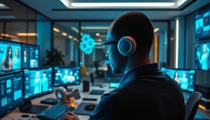 Interactive NSFW AI image generator in a modern tech workspace