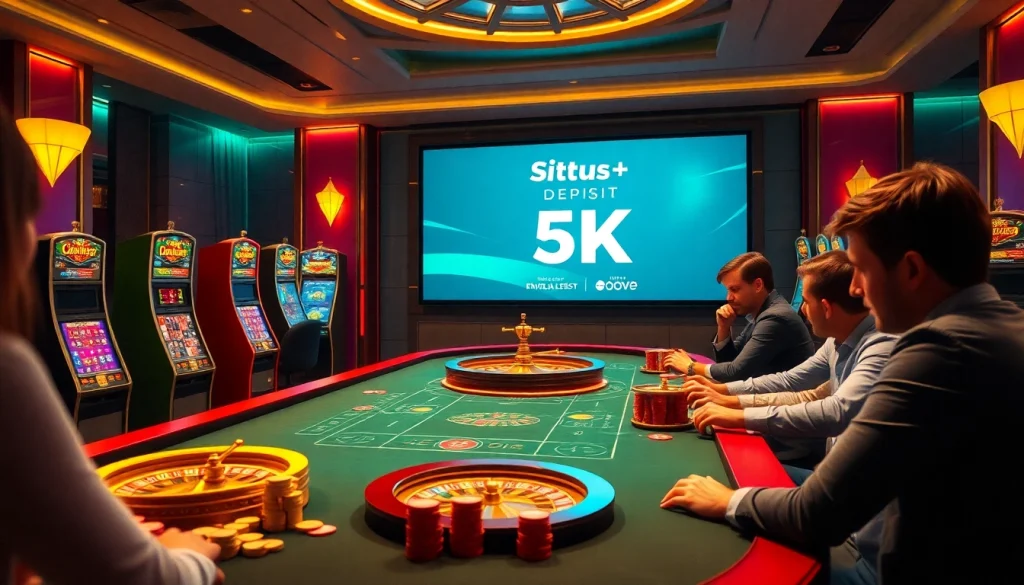 Rasakan aksi perjudian yang mendebarkan dengan situs deposit 5K di meja kasino yang elegan.