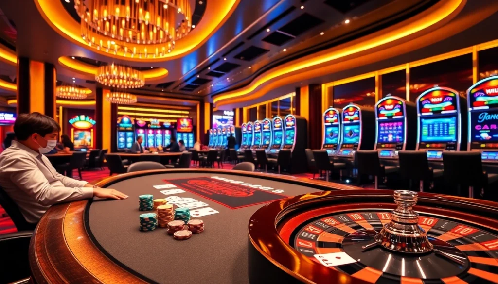 Experience the excitement of xin88 com sòng bạc with poker chips and vibrant casino ambiance.