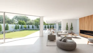 Visual of Contemporary Home Expansion featuring a seamless indoor-outdoor living design and bright natural lighting.